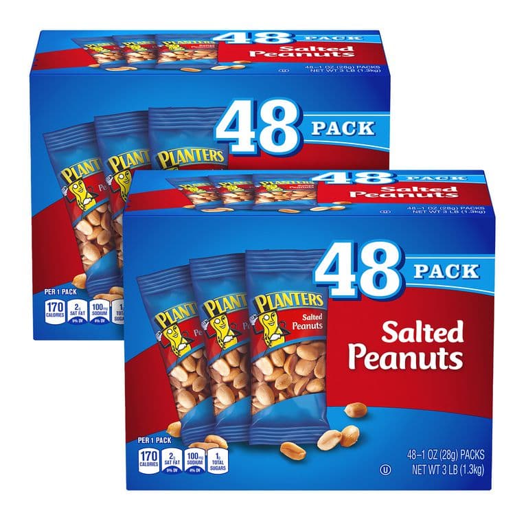 KRAFT FOODS, Salted Peanuts, 1 oz Pouch, 48/Box, 2 Boxes/Carton (GRR60004074)