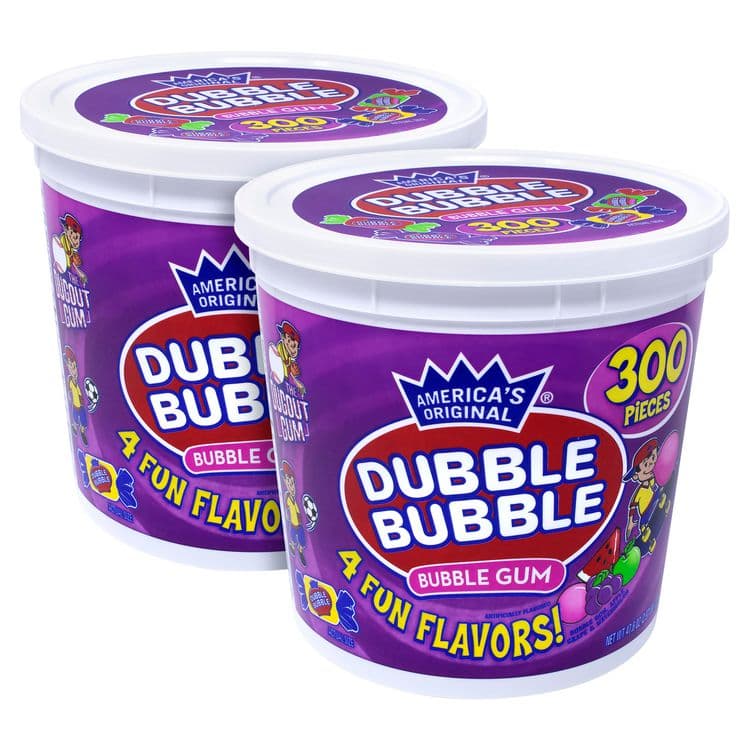 TOOTSIE ROLL INDUSTRIES Bubble Gum Assorted Flavor Twist Tub, 0.16 oz Individually Wrapped, 300/Tub, 2 Tubs/Carton (GRR60004082)