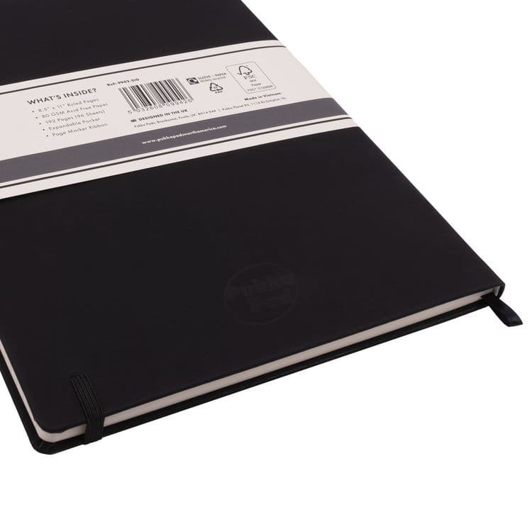 PUKKA PAD Soft Cover Notebook, College Rule, Black Cover, (96) 11 x 8.5 Sheets (PUK9942SIG) thumbnail 2