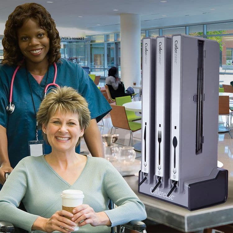 WNA, . Cutlerease Base, Holds 3 Dispensers, 12.5 x 12.5 x 5.25, Gray/Black (WNA3TWRBASE) thumbnail 4