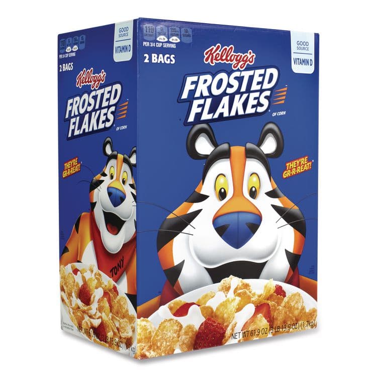 KELLOGG'S Frosted Flakes Breakfast Cereal, 2 Bags/61.9 oz Box, 2 Boxes/Carton (GRR60004075) thumbnail 2
