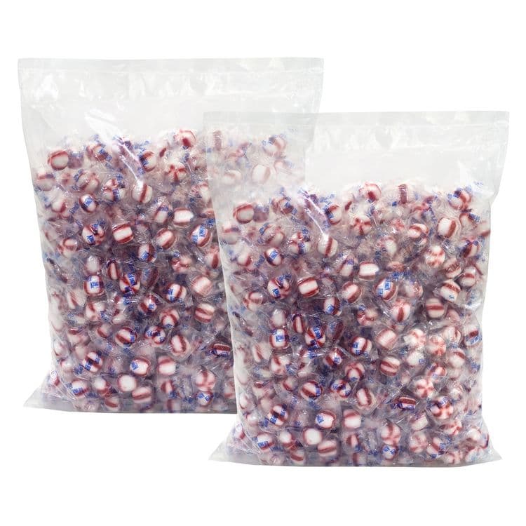 QUALITY CANDY, LLC Peppermint Soft Mint Puffs, 5 lb Bag, 2/Carton (GRR60004086)