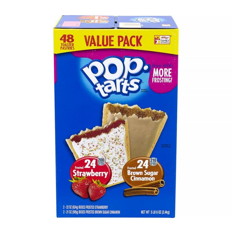 KELLOGG'S Pop Tarts, Brown Sugar Cinnamon/Strawberry, 2/Pouch, 24 Pouches Box, 2 Boxes/Carton (GRR60004083) thumbnail 2