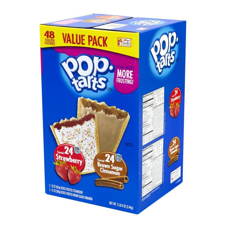 KELLOGG'S Pop Tarts, Brown Sugar Cinnamon/Strawberry, 2/Pouch, 24 Pouches Box, 2 Boxes/Carton (GRR60004083) thumbnail 3