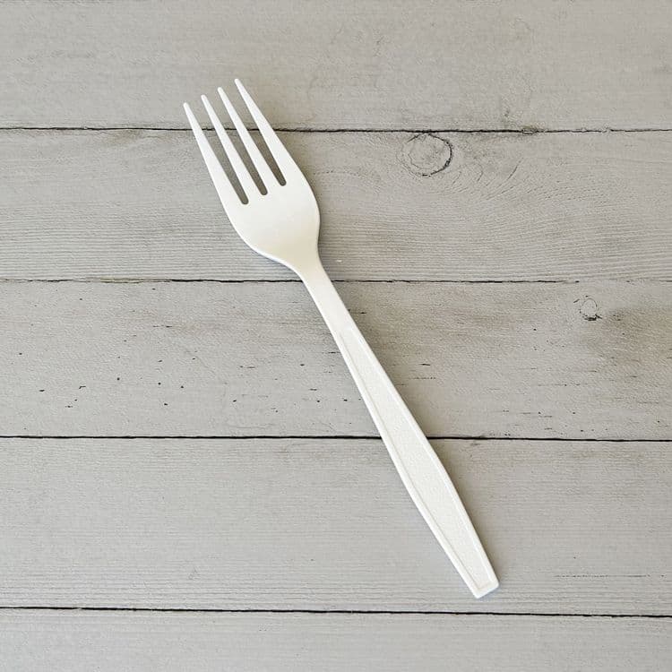 BOARDWALK Heavyweight Polypropylene Cutlery, Fork, 7.09", Plastic, White, 1,000/Carton (BWKFORKWHPP) thumbnail 2