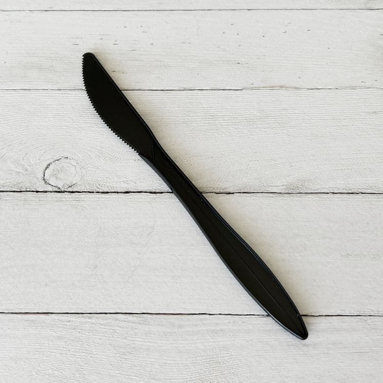 BOARDWALK Mediumweight Polypropylene Cutlery, Knife, Plastic, Black, 1,000/Carton (BWKKNIFEBLPP) thumbnail 3