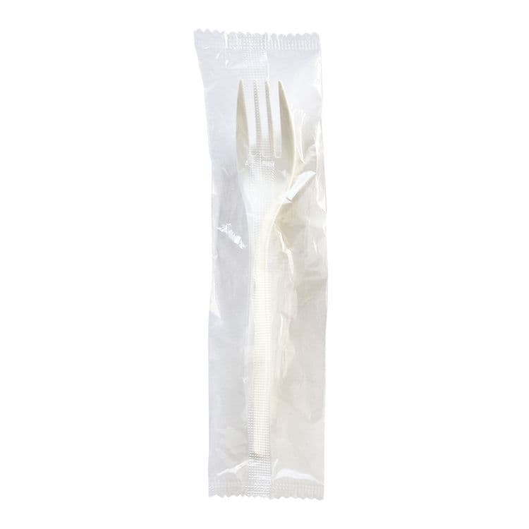 BOARDWALK Mediumweight Wrapped Polypropylene Cutlery, Fork, 5.51", Plastic, White, 1,000/Carton (BWKFORKMWPPIW)