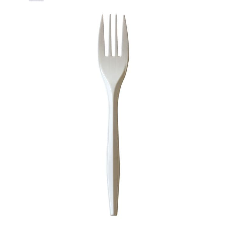 BOARDWALK Mediumweight Polypropylene Cutlery, Fork, 5.51", Plastic, White, 1,000/Carton (BWKFORKPPMW)