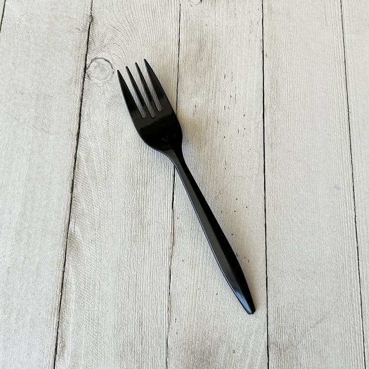 BOARDWALK Mediumweight Polypropylene Cutlery, Fork, Plastic, Black, 1,000/Carton (BWKFORKBLPP) thumbnail 2