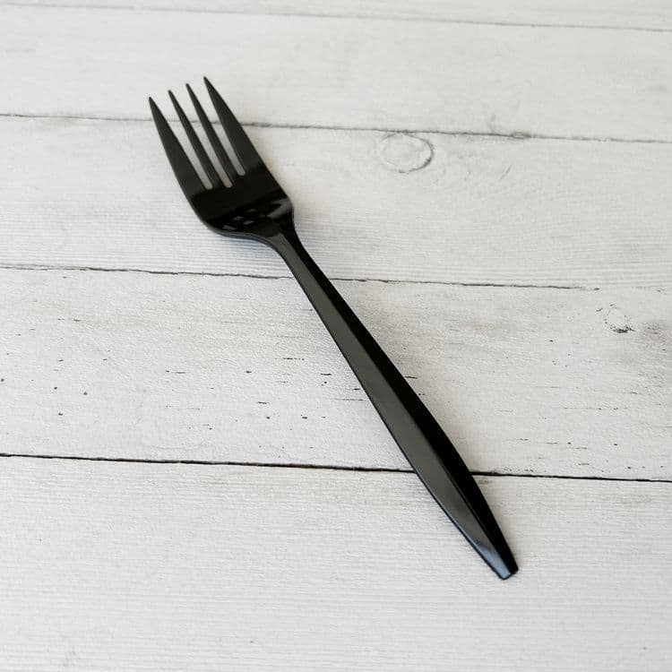 BOARDWALK Mediumweight Polypropylene Cutlery, Fork, Plastic, Black, 1,000/Carton (BWKFORKBLPP) thumbnail 4