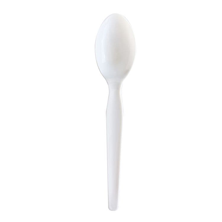 BOARDWALK Heavyweight Wrapped Polystyrene Cutlery, Soup Spoon, Plastic, White, 1,000/Carton (BWKSOUPWHPS) thumbnail 2