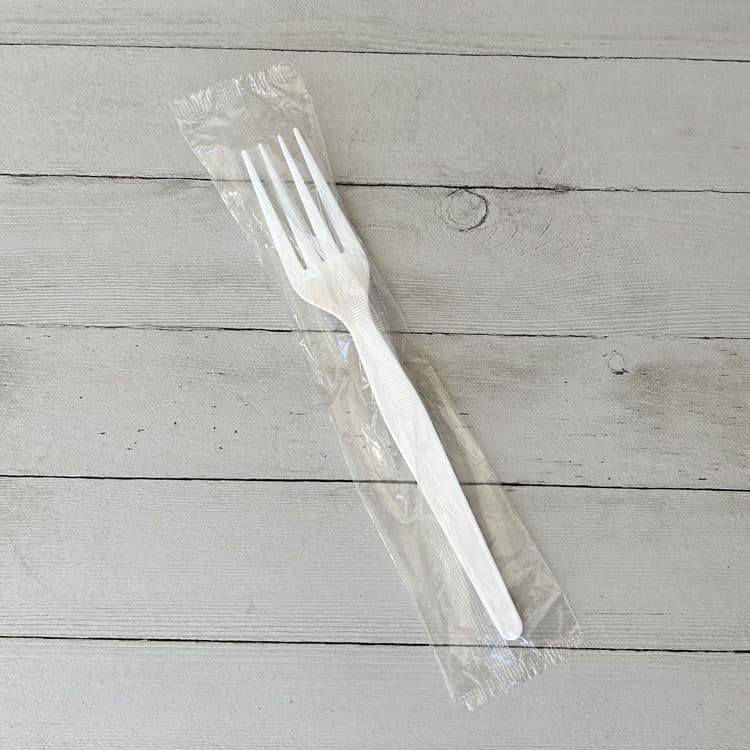 BOARDWALK Heavyweight Wrapped Polystyrene Cutlery, Fork, Plastic, White, 1,000/Carton (BWKFORKWHPSIW) thumbnail 3