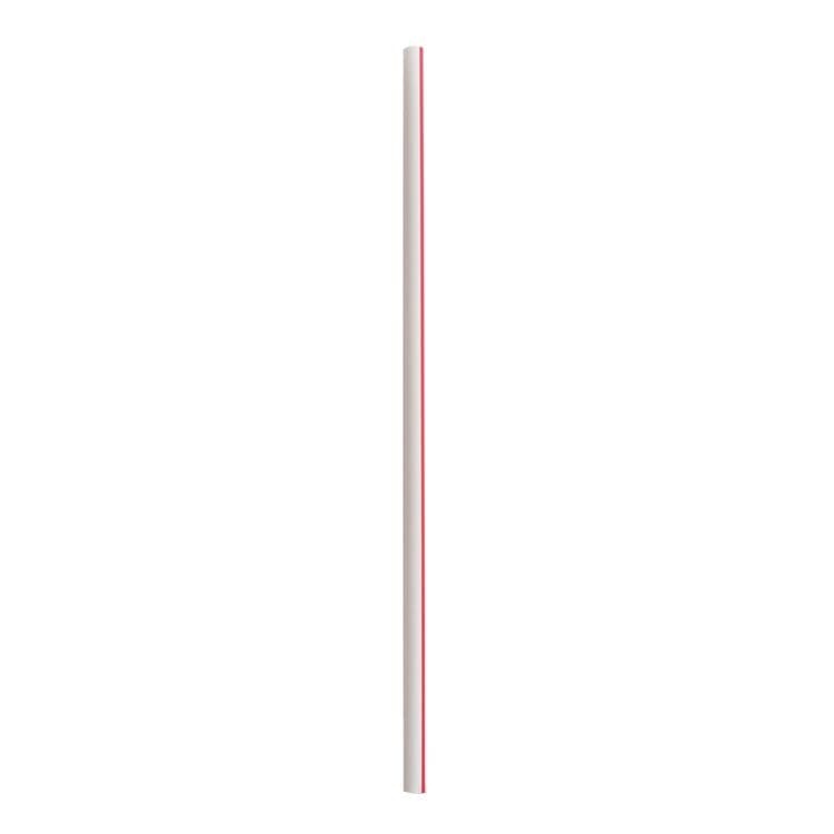 BOARDWALK Jumbo Straws, 7.75", Polypropylene, Red/White Striped, 250/Pack, 50 Packs/Carton (BWKJSTUW775RW)