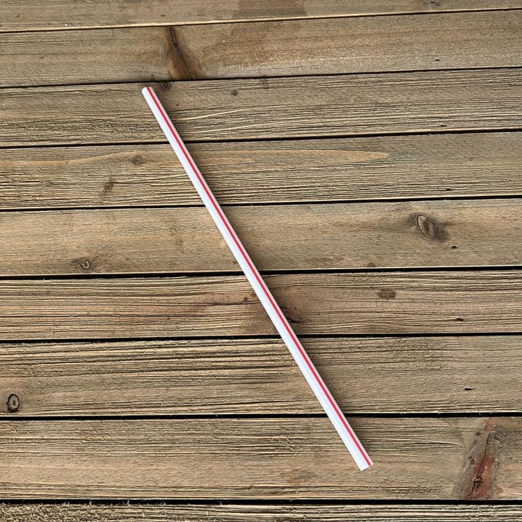 BOARDWALK Jumbo Straws, 7.75", Polypropylene, Red/White Striped, 250/Pack, 50 Packs/Carton (BWKJSTUW775RW) thumbnail 3