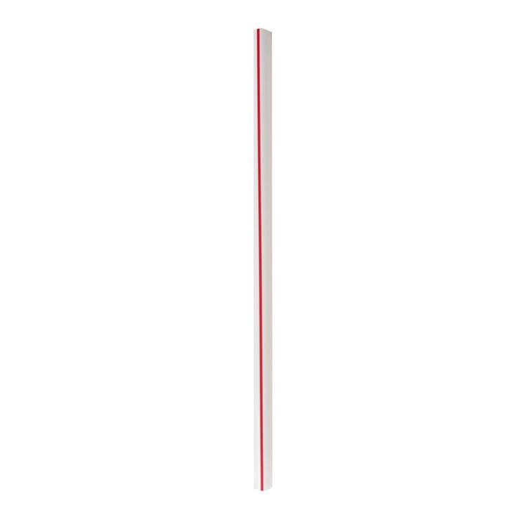 BOARDWALK Wrapped Giant Straws, 7.75", Polypropylene, Red/White Striped, 300/Pack, 24 Packs/Carton (BWKGSTW775RW) thumbnail 3