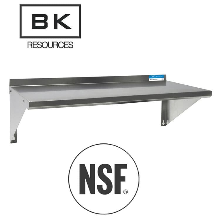 BK RESOURCES Stainless Steel Economy Overshelf, 48w x 12d x 8h, Stainless Steel, Silver, 2/Pallet (BKE2WSE1248) thumbnail 2
