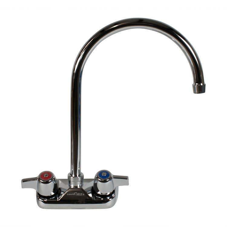 BK RESOURCES WorkForce Standard Duty Faucet, 12.38" Height/8" Reach, Chrome-Plated Brass (BKEBKFW8GM) thumbnail 3
