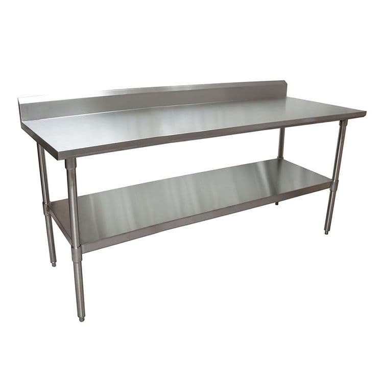 BK RESOURCES Stainless Steel 5" Riser Top Tables, 72w x 30d x 39.75h, Silver, 2/Pallet (BKE2VTR57230)