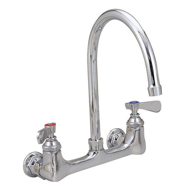 BK RESOURCES WorkForce Standard Duty Faucet, 7.88" Height/3" Reach, Chrome-Plated Brass (BKEBKFW3GM)