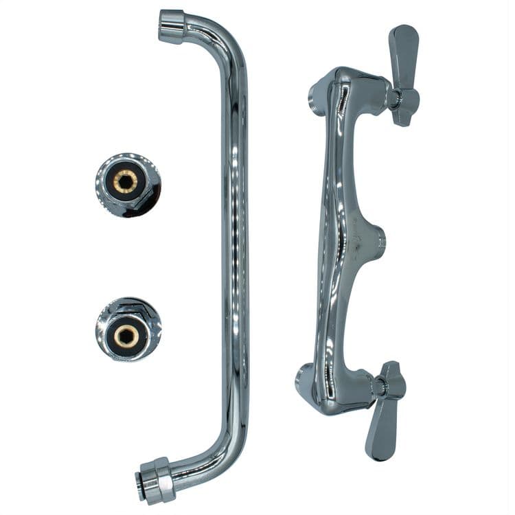 BK RESOURCES WorkForce Standard Duty Faucet, 4.62" Height/12" Reach, Chrome-Plated Brass (BKEBKF8W12M) thumbnail 4