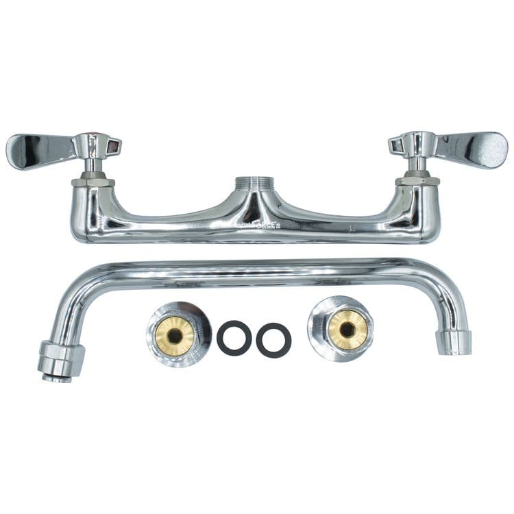 BK RESOURCES WorkForce Standard Duty Faucet, 8" Height/10" Reach, Chrome-Plated Brass (BKEBKF8W10M) thumbnail 4