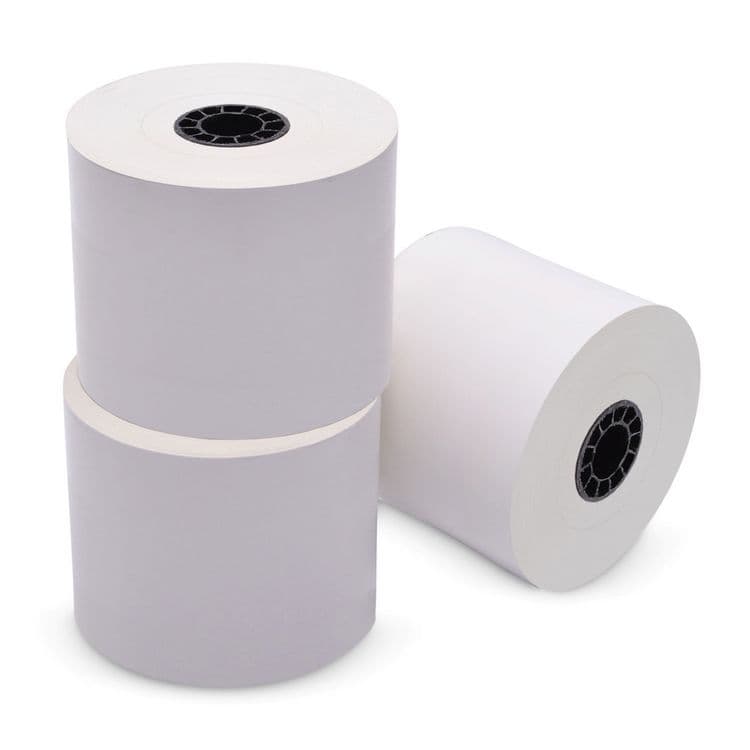 ICONEX Sticky Media, 3.15" x 270 ft, White, 12 Rolls/Carton (ICX90230088) thumbnail 4