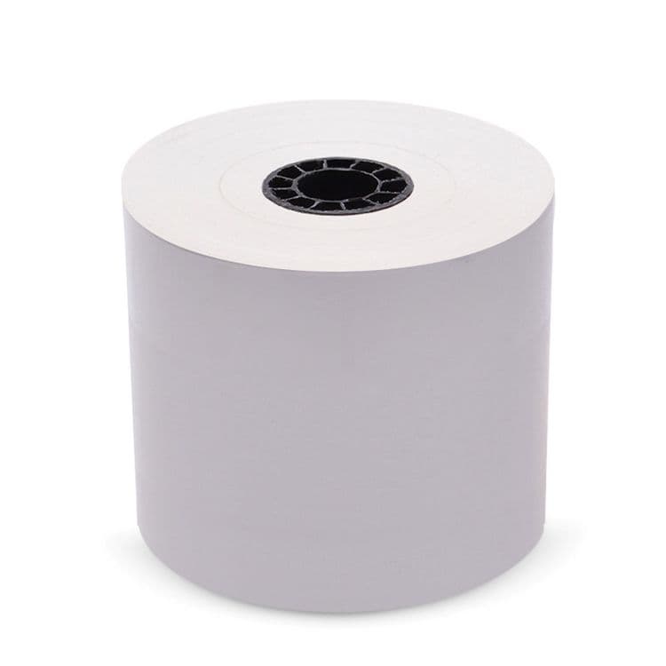 ICONEX Sticky Media, 3.15" x 270 ft, White, 12 Rolls/Carton (ICX90230088) thumbnail 2