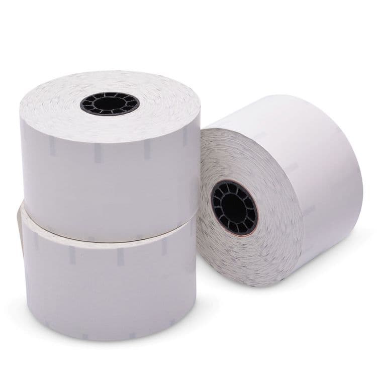 ICONEX Sticky Media, 2.28" x 350 ft, White, 12 Rolls/Carton (ICX90232634) thumbnail 2