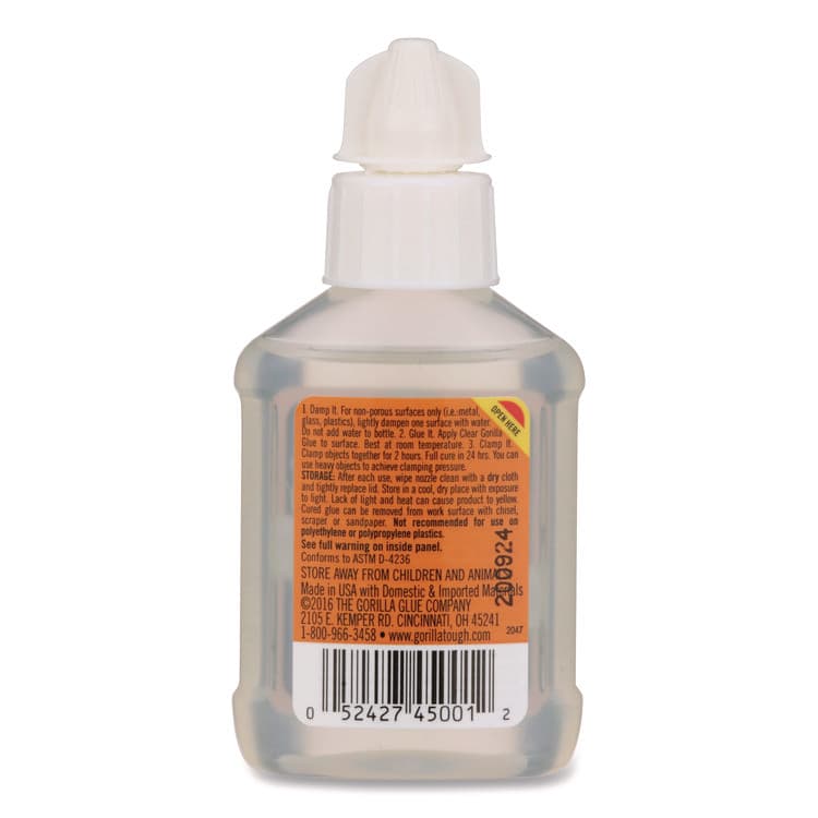 GORILLA GLUE COMPANY Clear Gorilla Glue, 1.75 oz Bottle (GOR4500102) thumbnail 3