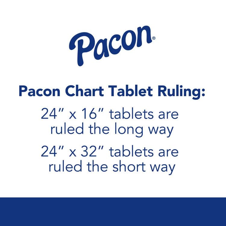PACON CORPORATION Chart Tablets, Presentation Format (1" Rule), (25) White 24 x 32 Sheets, 12/Carton (PAC74610CT) thumbnail 3