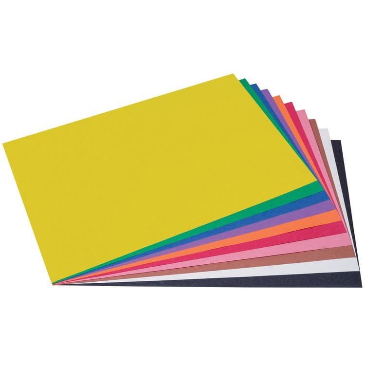 DIXON TICONDEROGA CO. SunWorks Construction Paper, 50 lb Text Weight, 12 x 18, Assorted Colors, 50 Sheets/Pack, 25 Packs/Carton (PAC6507CT) thumbnail 3