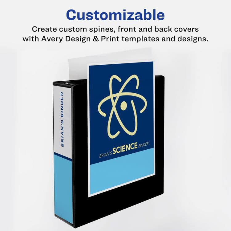 AVERY PRODUCTS CORPORATION Heavy-Duty View Binder with DuraHinge and One Touch EZD Rings, 3 Rings, 1" Capacity, 11 x 8.5, Red, 12/Carton (AVE79170CT) thumbnail 3