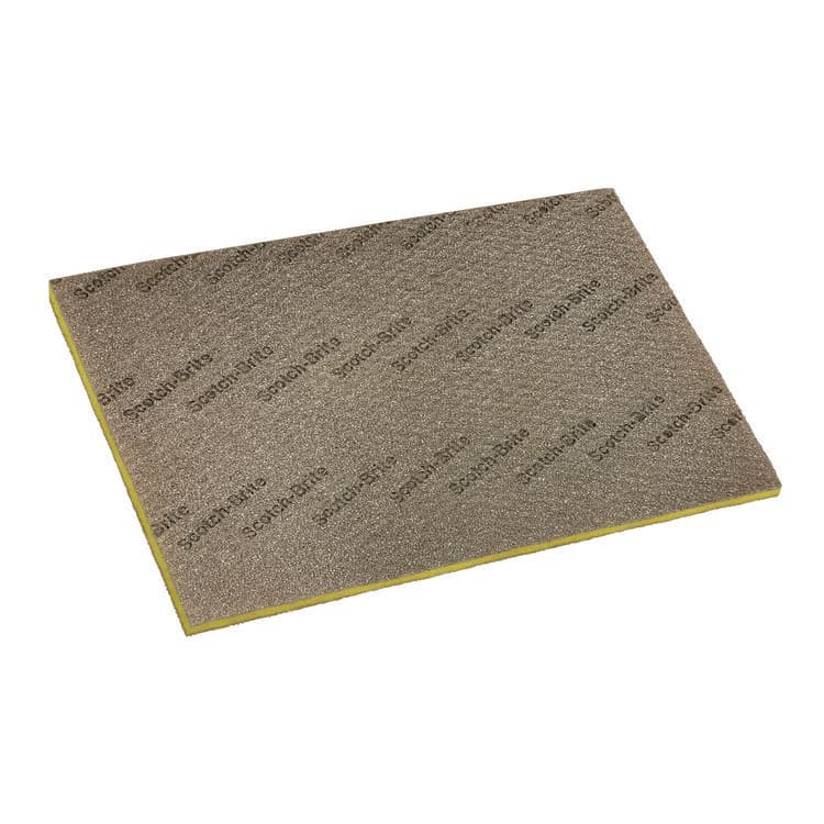 3M/COMMERCIAL TAPE DIV. Clean and Shine Pad, 28 x 14, Brown/Yellow, 5/Carton (MMM09556)