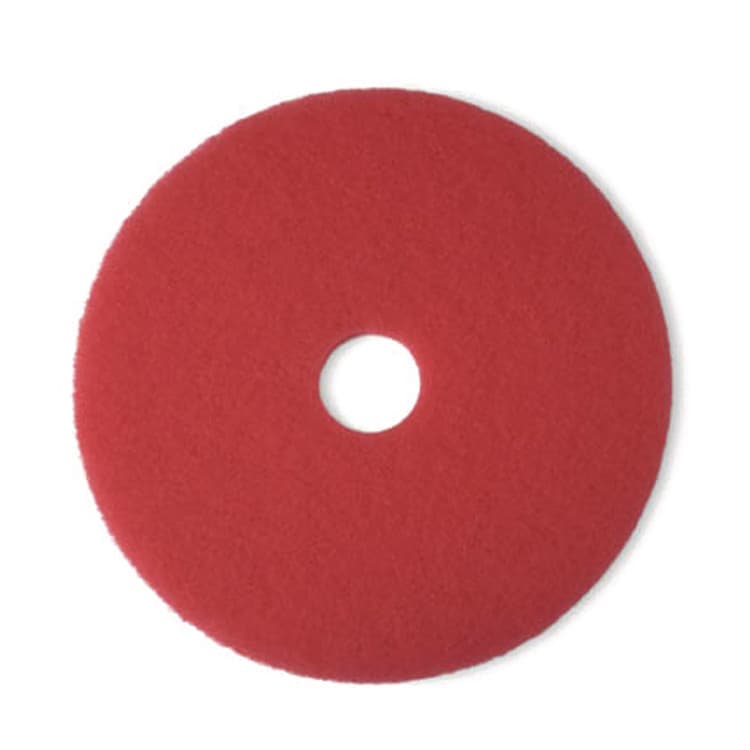 3M/COMMERCIAL TAPE DIV. Low-Speed Buffer 5100 Floor Pads, 15" Diameter, Red, 5/Carton (MMM510015)