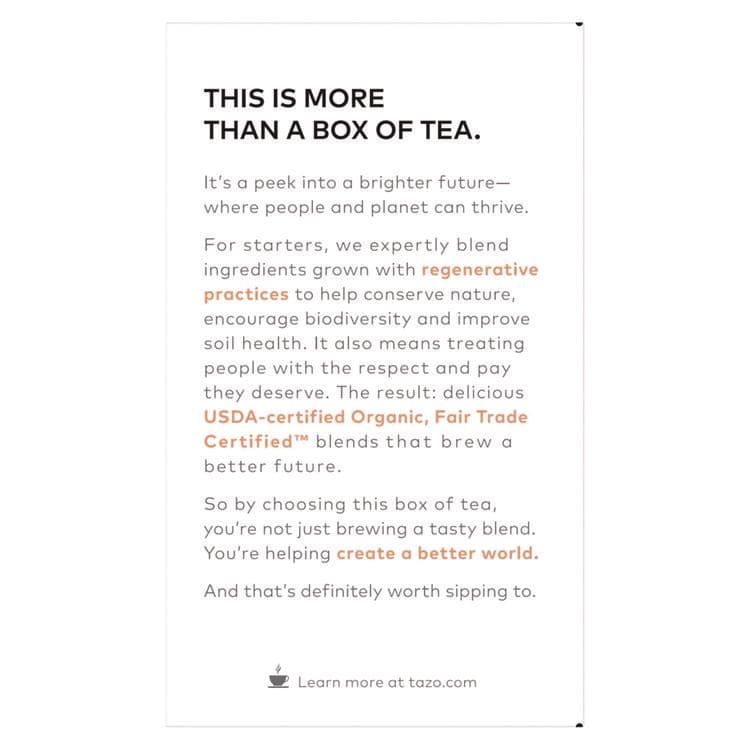 STARBUCKS COFFEE COMPANY Tea Bags, Organic Refresh Mint, 16/Box, 6 Boxes/Carton (TZO00350) thumbnail 3