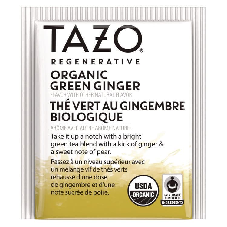 STARBUCKS COFFEE COMPANY Tea Bags, Organic Green Ginger, 16/Box, 6 Boxes/Carton (TZO00356) thumbnail 2