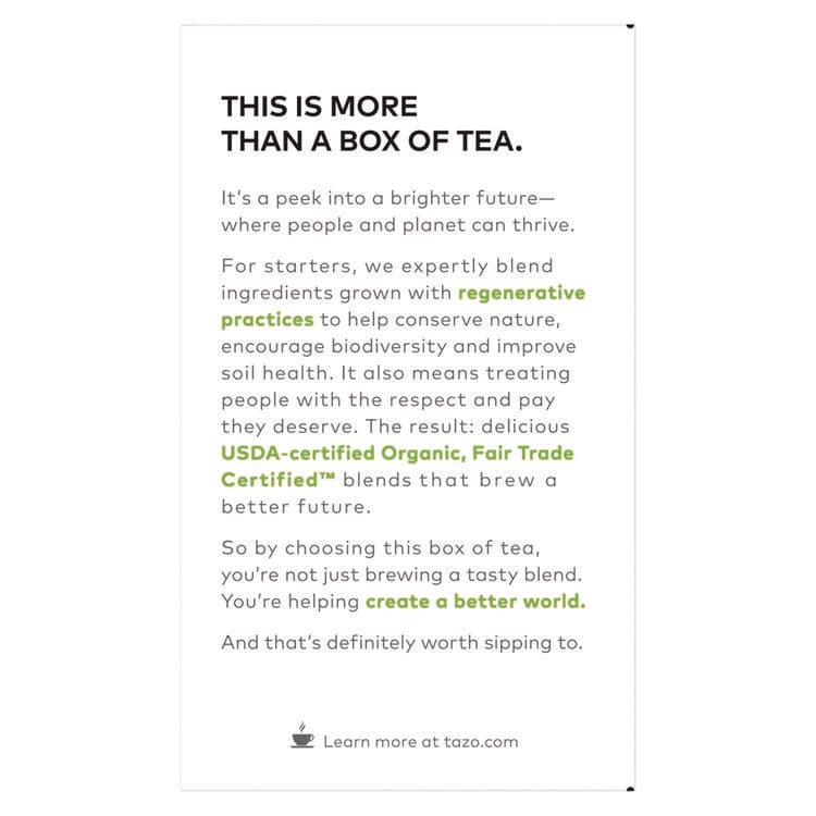 STARBUCKS COFFEE COMPANY Tea Bags, Organic Green Ginger, 16/Box, 6 Boxes/Carton (TZO00356) thumbnail 3