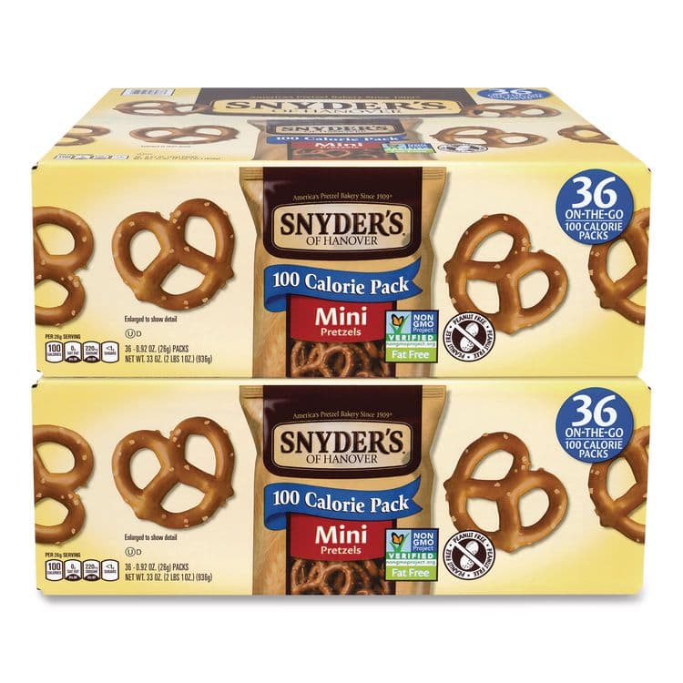SNYDER'S Mini Pretzels. 0.92 oz Pack, 36 Packs/Box, 2 Boxes/Carton (GRR60004087) thumbnail 3