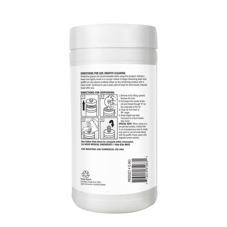 CLAIRE MANUFACTURING COMPANY Graffiti Wipe, 1-Ply, 12 x 9.5, Mild Scent, Purple, 6/Carton (CGC963) thumbnail 3