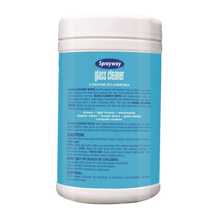 PLZ CORP Glass Cleaner Wipes, 1-Ply, 10 x 12, White, 6/Carton (CGC933) thumbnail 2