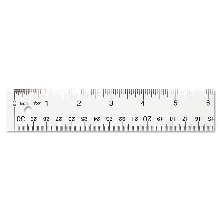 ACME UNITED CORPORATION Clear Flexible Acrylic Ruler, Standard/Metric, 12" Long, Clear (ACM10562) thumbnail 2