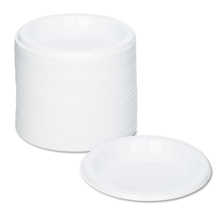 TABLEMATE PRODUCTS, CO. Plastic Dinnerware, Plates, 6" dia, White, 125/Pack (TBL6644WH) thumbnail 2