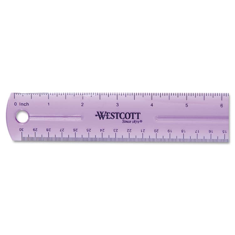ACME UNITED CORPORATION 12" Jewel Colored Ruler, Standard/Metric, Plastic (ACM12975)