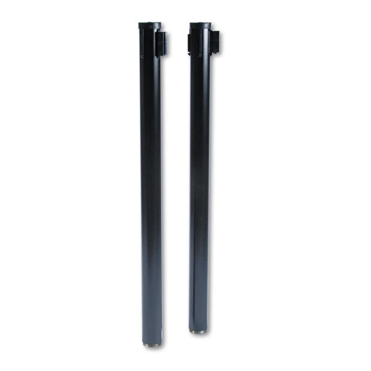 TATCO Adjusta-Tape Crowd Control Posts Only, Steel, 40" High, Black, 2/Box (TCO11611) thumbnail 3