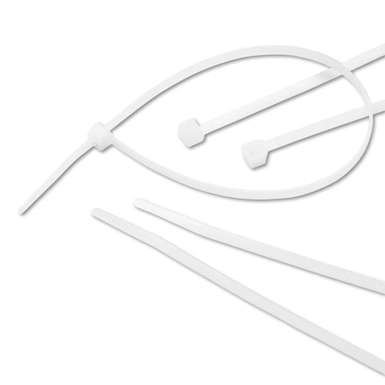 TATCO Nylon Cable Ties, 11 x 0.19, 50 lb, Natural, 500/Pack (TCO22300) thumbnail 4