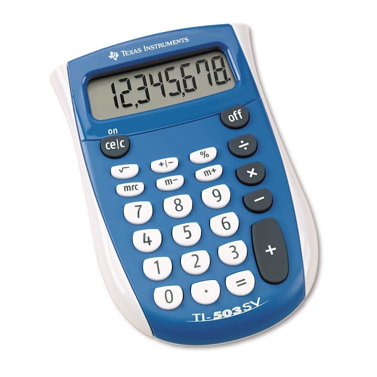 TEXAS INSTRUMENTS TI-503SV Pocket Calculator, 8-Digit LCD (TEXTI503SV)