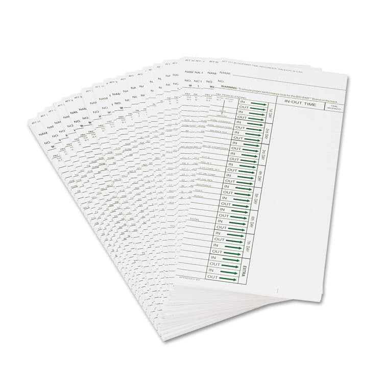 ACRO PRINT TIME RECORDER Time Clock Cards for Acroprint ATT310, One Side, 4 x 10, 200/Pack (ACP096103080) thumbnail 3