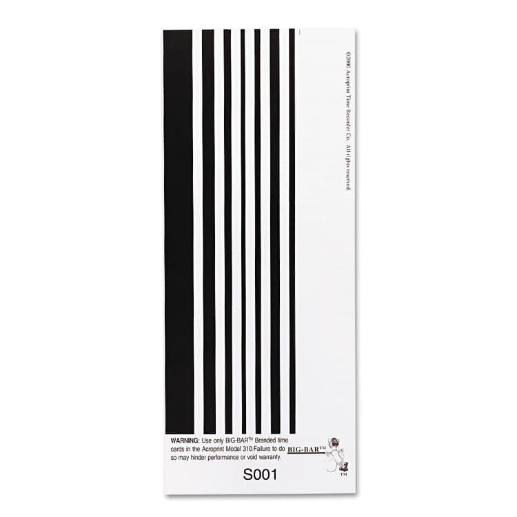 ACRO PRINT TIME RECORDER Time Clock Cards for Acroprint ATT310, One Side, 4 x 10, 200/Pack (ACP096103080) thumbnail 2