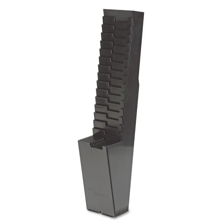 ACRO PRINT TIME RECORDER Expanding Time Card Rack, 25 Pockets, Plastic, Black (ACP810118000)